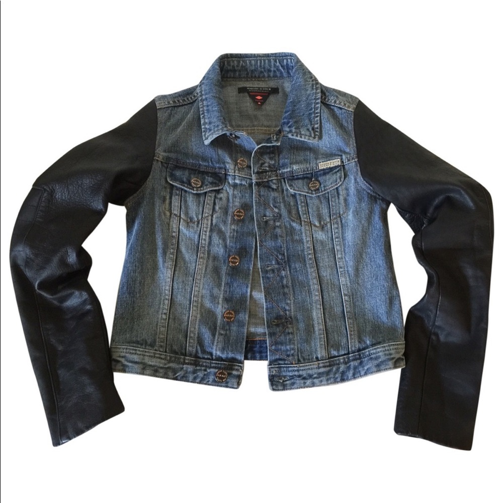 Mason Scotch Jean Jacket w/leather sleeves